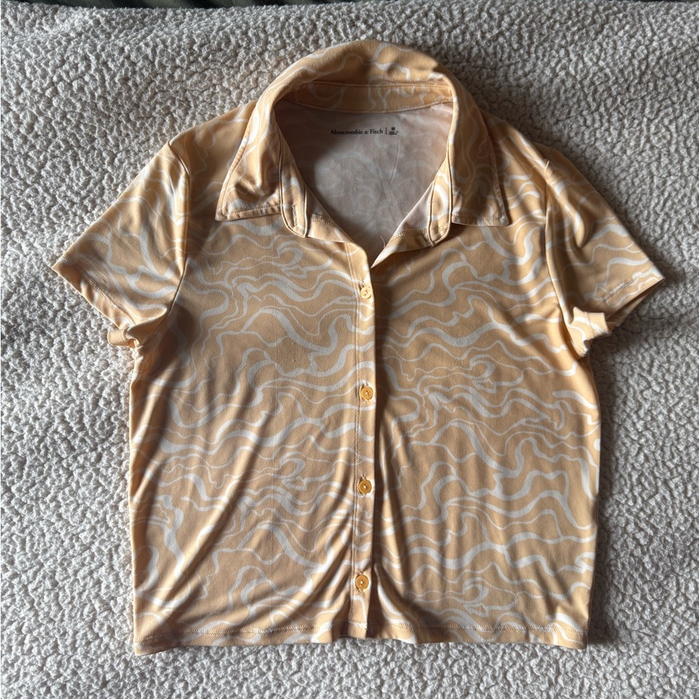 Abercrombie & Fitch Yellow Button Down Shirt